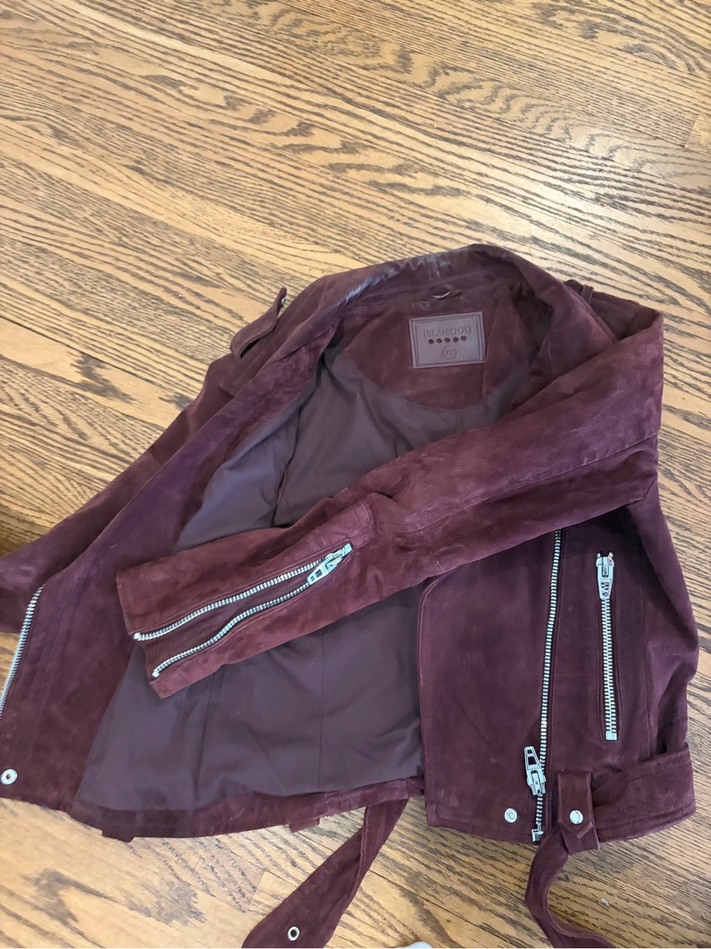 BLANK NYC Suede Jacket in Deep Burgundy